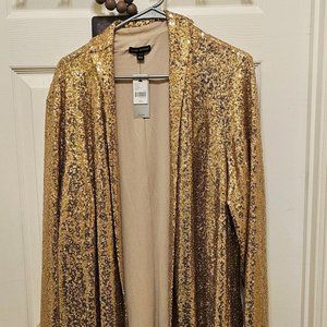 Lane Bryant Gold Sequin Duster